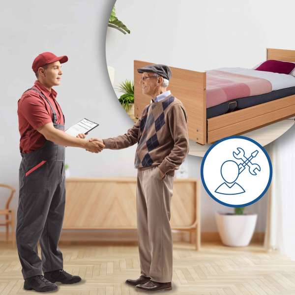 REHASHOP Vor-Ort-Aufbauservice Regia Pflegedoppelbett