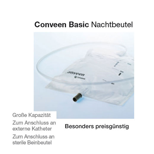 Coloplast Conveen Basic Nachtbeutel Packungseinheit: 10 Stück, 100 cm Schlauch