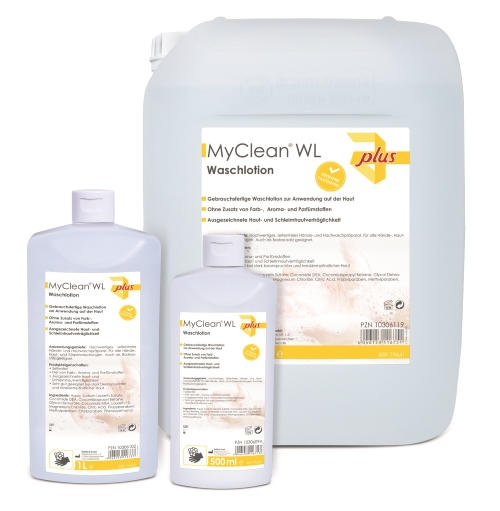 MyClean WL Waschlotion 1000ml Flasche, hochwertiges, seifenfreies Hände- und Hautwaschpräparat, für alle Hände-, Haut- und Körperwaschungen