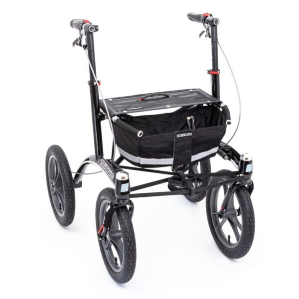 Rollator Trionic Walker 14er Trionic Walker 14er - die Laufmaschine Mit seinen 14” großen Rädern ist der Rollator Trionic Walker 14er fürs schwere Gelände geeignet