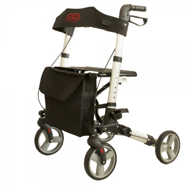 Antar Aluminium Rollator silber Der Antar Aluminium Rollator ist mehrfach höhenverstellbar