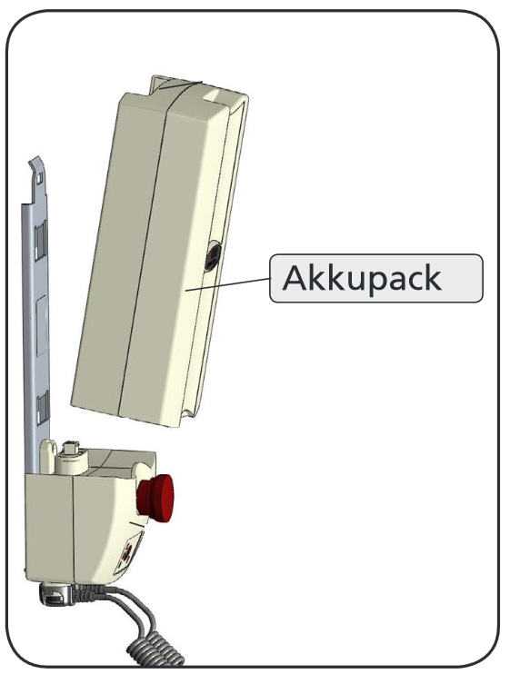 AKS Wechsel-Akkkuasten (ohne abgebildete Wandladestation) für aks-Wandstation 89174, auch als Ersatz-Akku für aks-torneo II