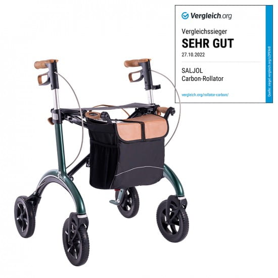 SALJOL Carbon Rollator CR Der SALJOL Leichtgewicht-Rollator Carbon CR Sie sind mit einem  Carbon-Rollator mobiler und wendiger