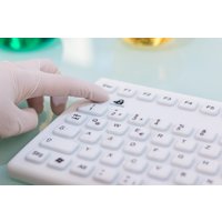 GETT InduProof Smart Compact USB Silikon IP68 Tastatur desinfizierbar wasserdicht weiss 86 Tasten (CH) (KG21247)