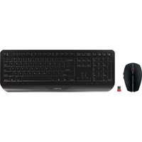 CHERRY GENTIX DESKTOP – Tastatur-und-Maus-Set – kabellos – 2.4 GHz – US mit Euro-Symbol – Schwarz