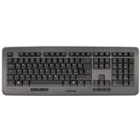 CHERRY KW 3000. Tastatur Formfaktor: Volle Größe (100%), Übertragungstechnik: Kabellos, Geräteschnittstelle: RF Wireless, Tastaturaufbau: QWERTY, Tastatur – Tastenanzahl: 108. Handgelenkauflage. Empfohlene Nutzung: Universal. Produktfarbe: Schwarz (JK-3000EU-2)