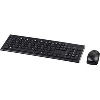 Hama Cortino – Tastatur-und-Maus-Set – drahtlos – 2,4 GHz – Deutsch – Schwarz (00182664)