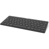 Hama Bluetooth®-Tastatur KEY4ALL X510 schlanke Bluetooth-Tastatur zur mobilen Benutzung mit iOS-, Android- und Windows-Geräten- kompaktes Reiseformat ist ideal für unterwegs- Media-Tasten für spezifische Funktionen der jeweiligen Betriebssysteme- kompakte Tastatur mit QWERTZ-Tastenlayout und gummierten Flächen sorgt für Halt und flexibles Handling- separater Ein-/Ausschalter ermöglicht eine energiesparende Benutzung der Geräte- eine Status-LED zur Bluetooth-Verbindung und Akkukapazität sowie Connect-TasteSystemvoraussetzungen:Bluetooth-fähige Tablets und Smartphones:- iOS-Geräte (iPad, iPhone) können alle genutzt werden- Android-Geräte (Tablet, Smartphone) benötigen mindestens Android 3.0 oder höher- Windows-Geräte (Tablet, Smartphone) benötigen mindestens Windows Mobile 5.0 oder höher- Farbe: Schwarz- Farbton: Schwarz- Produktbereich: Tablet & eBook- Tastaturlayout: QWERTZ (deutsch)- Verbindung: Bluetooth- Bluetooth-Version: 5.0- Spezielle Features: Abgesetzte Tasten/ Ein/Ausschalter/ Energiesparmodus- Art: Office- Ausführung: Kompakt Tastatur- Tastenanzahl: 78- Tastenbeschriftung: Druck mit UV-Schutz- Tastenmechanik: Scissormechanik- Breite: 28,5 cm- Gewicht: 276 g- Höhe: 1,8 cm- Tiefe: 12 cm- Batterietyp: AAA MicroTechnische Eigenschaften:- 1 Bluetooth-Tastatur KEY4ALL X510- 2 AAA-Batterien- 1 Bedienungsanleitung (00125134 )