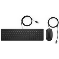 HP Pavilion 400 – Tastatur-und-Maus-Set – USB – Deutschland – Jet Black (4CE97AA#ABD)