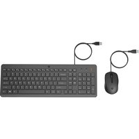 HP 150 – Tastatur-und-Maus-Set – USB – Deutsch QWERTZ – Schwarz