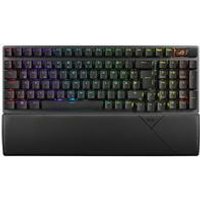 ASUS ROG Strix Scope II 96 – Tastatur – 96% full size, Hot-swappable – backlit – kabellos – USB, 2,4 GHz, Bluetooth 5,1 – QWERTZ – Deutsch – Tastenschalter: ROG NX – Schwarz (90MP037A-BKDA01)