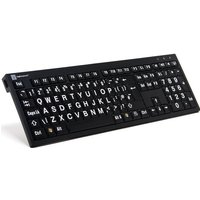 Logickeyboard LargePrint Tastatur USB AERTY Französisch Schwarz (LKB-LPWB-BJPU-FR)