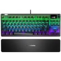 SteelSeries Apex 7 TKL – Tastatur – mit Display – backlit – USB – Deutsch – Tastenschalter: SteelSeries QX2 rot