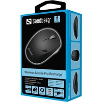 Sandberg Pro – Maus – optisch – 6 Tasten – kabellos – 2.4 GHz, Bluetooth 4.0, Bluetooth 5.0 – kabelloser Empfänger (USB) (631-02)