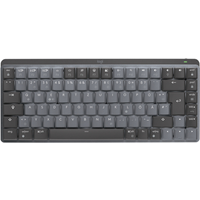 Logitech Master Series MX Mechanical Mini – Tastatur – hinterleuchtet – kabellos – Bluetooth LE – QWERTZ – Deutsch – Tastenschalter: Clicky – Graphite