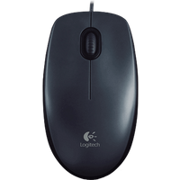 Logitech M100 – Maus – optisch – 3 Tasten – verkabelt – USB – schwarz – EMEA (910-005003)