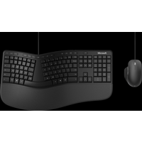 Microsoft Ergonomic Desktop – Für Unternehmen – Tastatur-und-Maus-Set – USB – Deutsch – Schwarz