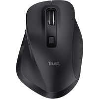 Trust Fyda Comfort – Maus – eco – ergonomisch – Für Rechtshänder – optisch – 6 Tasten – kabellos – 2,4 GHz – kabelloser Empfänger (USB) – Schwarz (24727)