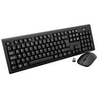 V7 CKW200UK – Tastatur-und-Maus-Set – kabellos – 2.4 GHz – Layout für Großbritannien – Schwarz