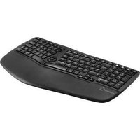 Renkforce RF-WKB-510 Bluetooth®, Funk Tastatur Deutsch, QWERTZ Schwarz Ergonomisch, Wiederaufladbar (RF-4755406)