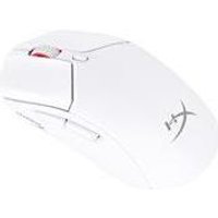 HyperX Pulsefire Haste 2 – Maus – optisch – 6 Tasten – kabellos, kabelgebunden – 2.4 GHz, Bluetooth 5.0 – kabelloser Empfänger (USB) – weiß