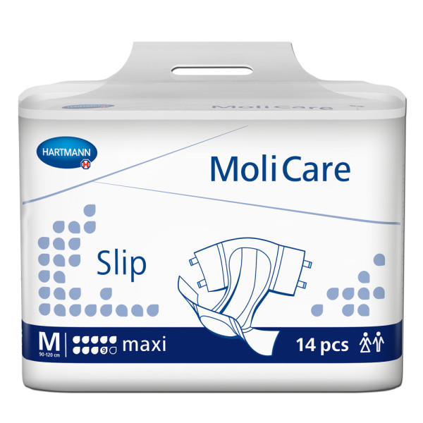 Hartmann MoliCare® Slip Maxi 9 Tropfen M (1x14 Stück) Der MoliCare® Slip Maxi 9 Tropfen eignet sich für schwerste Harn- und oder Stuhlinkontinenz und als Nachtversorgung.Mehrlagiger