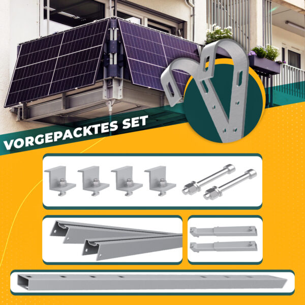 Solarmodul Balkon Verstellbares Stativ PV Montagesystem Set MONTAGESYSTEM > Für Balkon > Ohne Selbstabholung