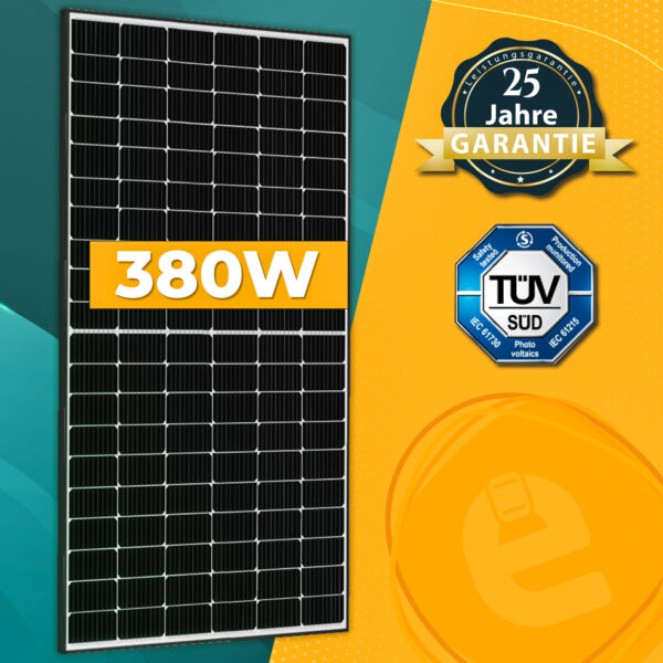 2x EPP 380 Watt M6 HIEFF Twin Mono Silber Rahmen Solarmodul SOLARMODULE