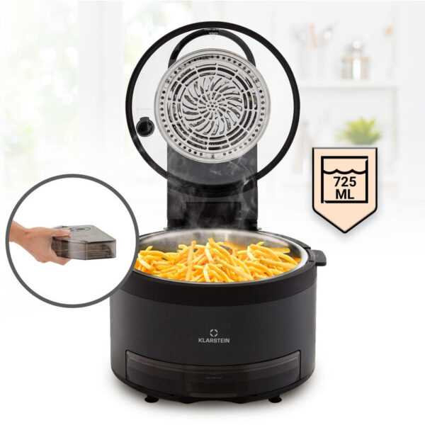 Heißluftfritteuse 2-in-1, Airfryer mit Dampffunktion, Heissluftfriteuse zur Schnellaufheizung, Air Fryers mit 6 Programmen, Air Fryer xl,