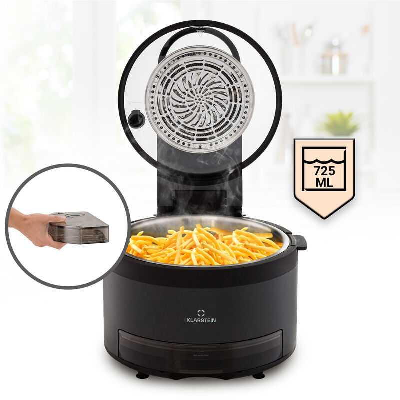 Heißluftfritteuse 2-in-1, Airfryer mit Dampffunktion, Heissluftfriteuse zur Schnellaufheizung, Air Fryers mit 6 Programmen, Air Fryer xl,