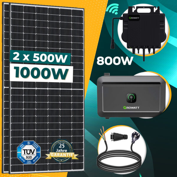 Enprove Solar 1000W Balkonkraftwerk mit Speicher