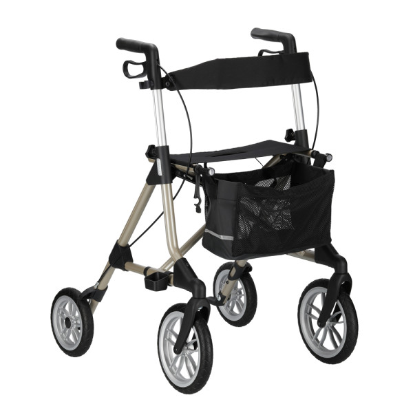 Russka Rollator Elan Tour 60 cm   anthrazit rot Der Russka Rollator Elan Tour hat extra große Vorderräder und insgesamt weiche