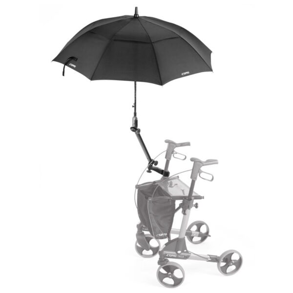 Schirm mit Multifunktionsarm für Topro Rollator Schirm mit Multifunktionsarm für Topro Rollator Lieferumfang: inkl. Halterung Für folgende Modelle geeignet: Troja Classic Olympos Olympos ATR Troja 2G Premium Troja 5G Odyssé Neuro Pegasus