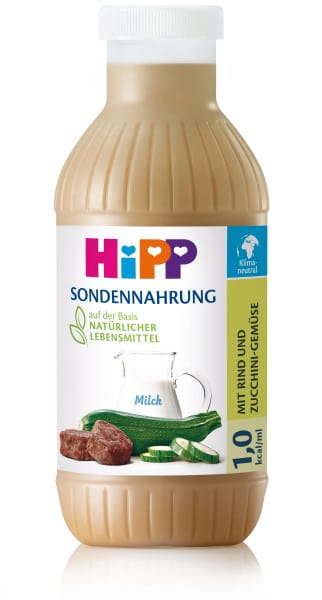 Hipp Sondennahrung Rind-Zucchini-Gemüse 12 x 500 ml PZN 12896556 Die Sondennahrung Hipp Rind-Zucchini-Gemüse 12 x 500 ml PZN 12896556 wurde erstellt auf der Basis von natürlichen Lebensmitteln. Gemüse ist ein wesentlicher Bestandteil einer gemischten Ernährung und wichtig u. a. zur Unterstützung einer geregelten Verdauung. normkalorisch (1 kcal/ml) 15 kcal% Ei...