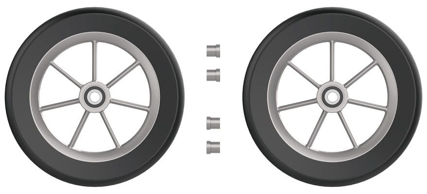 Rehasense Softbereifung Radsatz für Rehasense Rollatoren