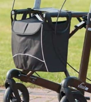 Wetterfeste Tasche Russka für Rollator Vital mit Magnetverschluss Als optionales Zubehör zum Rollator Vital gibt es eine Tasche mit Deckellasche