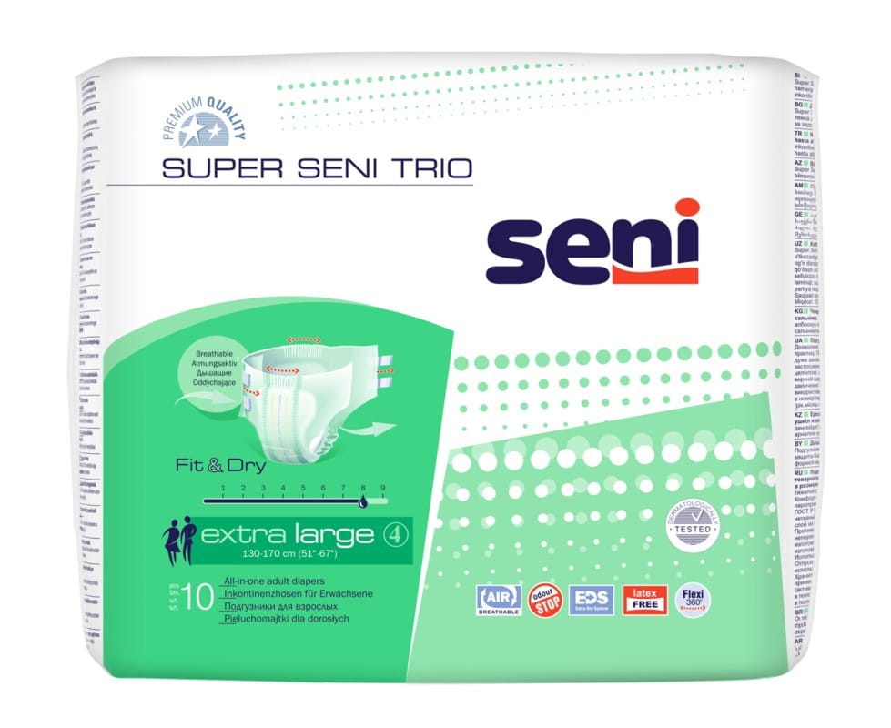 TZMO Seni Super Seni Trio Inkontinenzhosen Extra Large 10 Stück