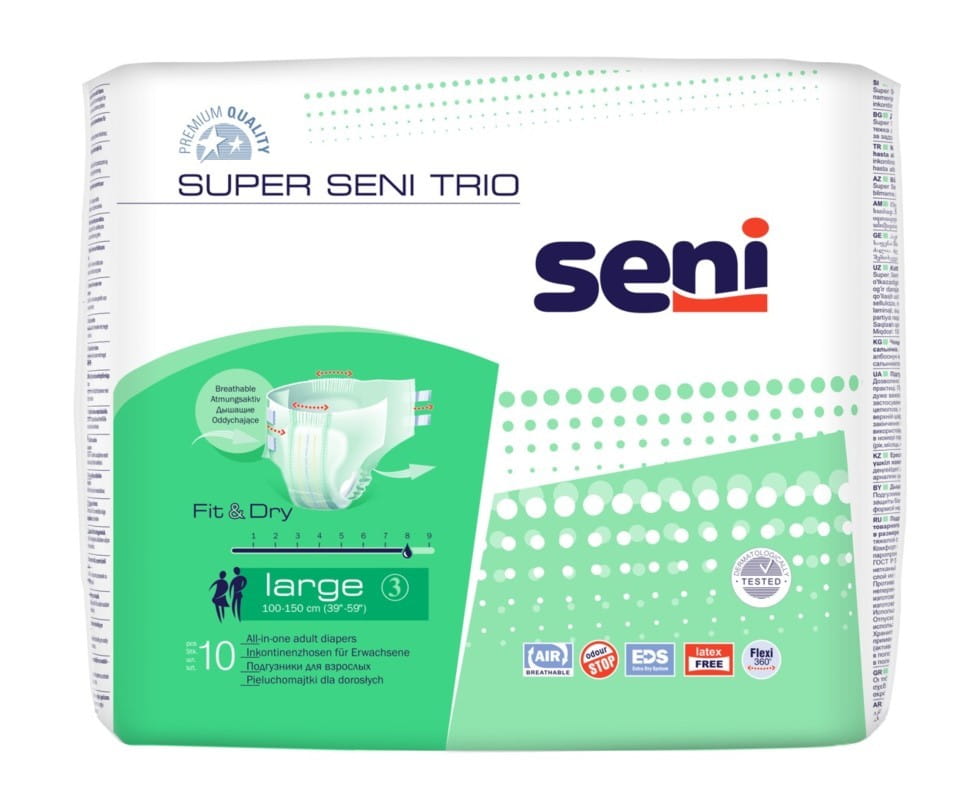 TZMO Seni Super Seni Trio Inkontinenzhosen Large 10 Stück