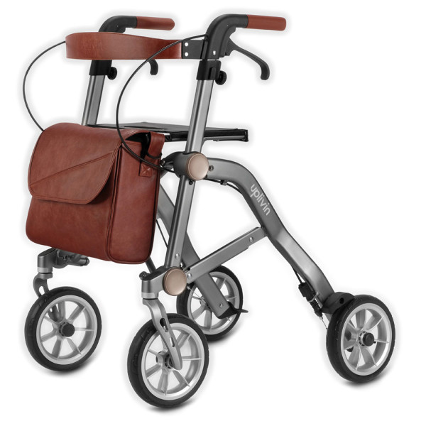 Russka Rollator Uplivin Trive 58 cm   grün Der Russka Rollator Uplivin Trive ist der ideal Leichtgewichtrollator für die Reise. Denn er lässt sich mit einem Griff zweifach falten und handlich verstauen. Zudem hat er ein klassisches Deign und verfügt über zahlreiches Zubehör.Tasche