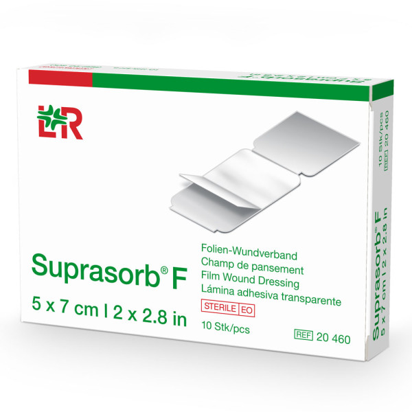 L&R Suprasorb F Folien-Wundverband steril 5×7 cm (10 Stk.)