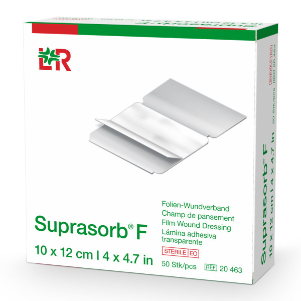 L&R Suprasorb F Folien-Wundverband steril 10×12 cm (50 Stk.)