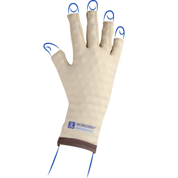 Thuasne Mobiderm Handschuh mit Fingern Ödemtherapie 3   beige   rechts