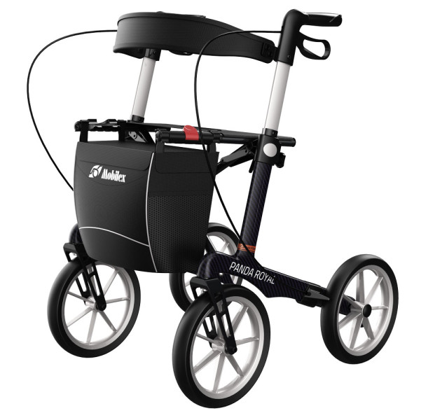 Mobilex Panda Royal Carbon Rollator 59 cm   lila-schwarz Der Mobilex Panda Royal ist ein Carbon Outdoor Rollator mit einem geringen Gewicht von 8